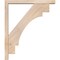 Ekena Millwork Merced Block Smooth Bracket w/ Offset Brace, Douglas Fir, 3 1/2"W x 22"D x 26"H BKT0402X22X26MRC05SDF - alternate 2